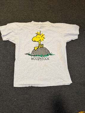 Vintage 90s Woodstock Peanuts T-Shirt Single Stitch Made in USA Size XL